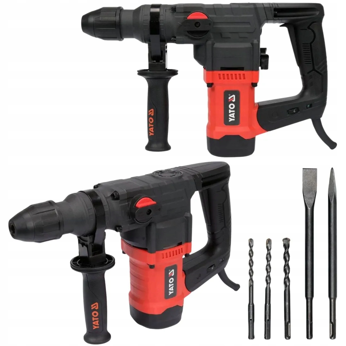 MŁOT UDAROWY MŁOTOWIERTARKA SDS PLUS 1100W 4,5J 3 FUNKCJE IP20 YATO + DŁUTA