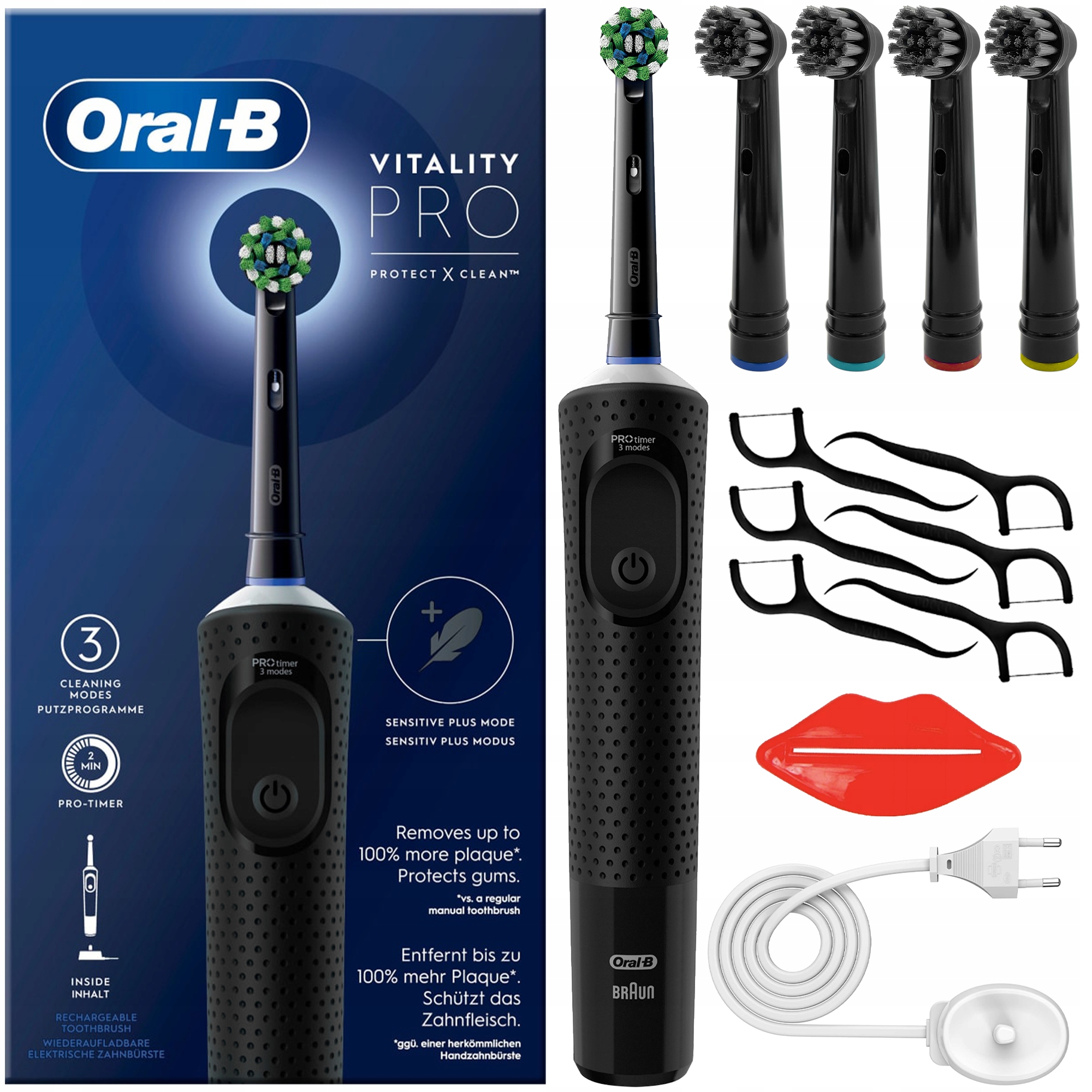 Szczoteczka Do Zębów Elektryczna Oral-b Vitality Pro D103 Końcówki