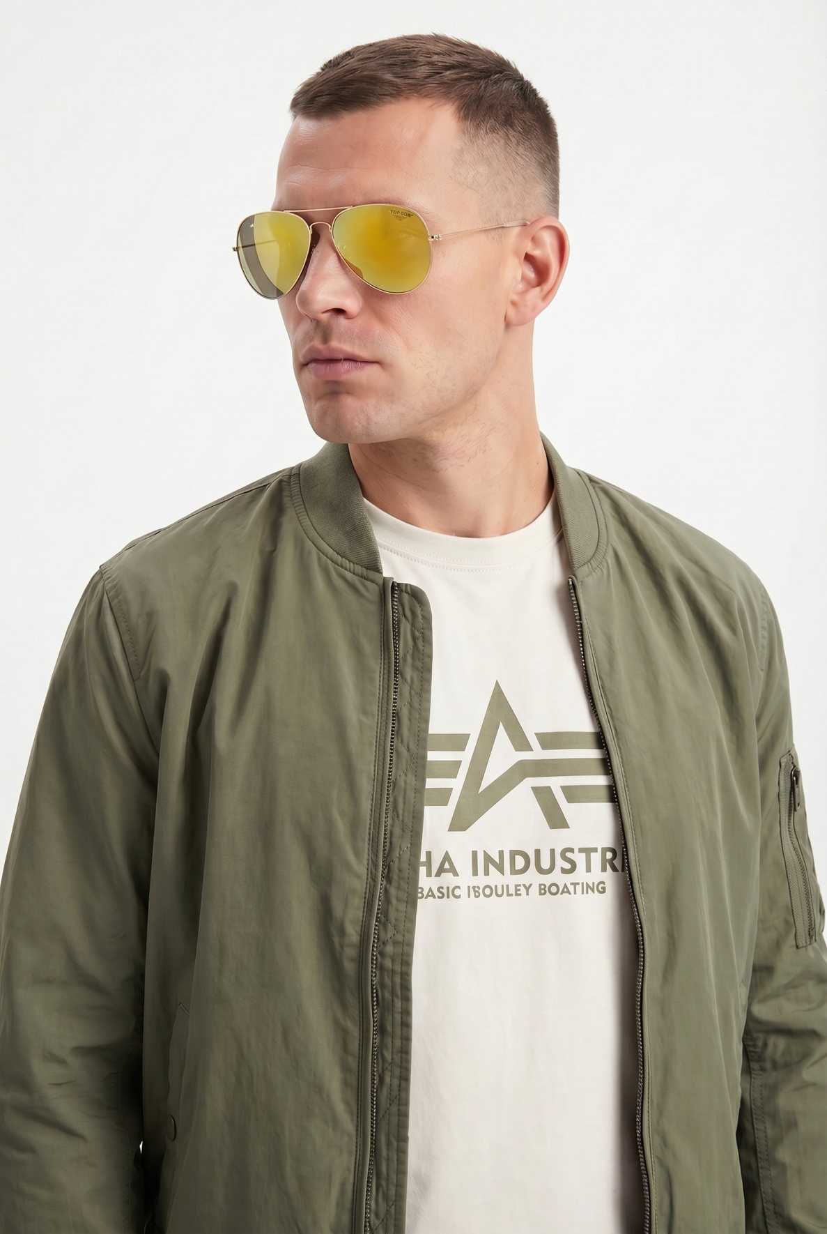 Sluneční brýle Top Gun gold zlatá skla
