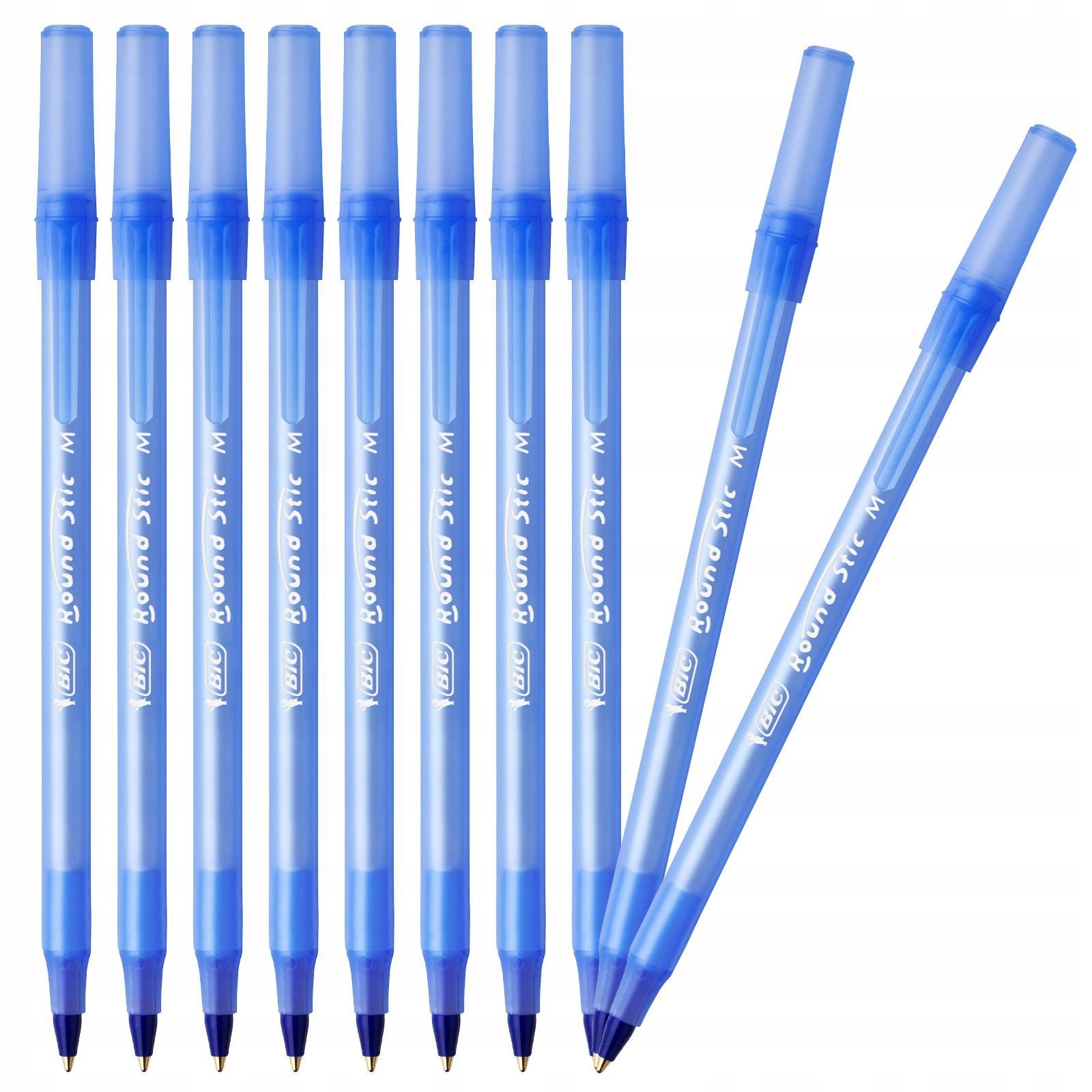 Długopis ze skuwką NIEBIESKI BIC ROUND STIC 1.0 zestaw x10 sztuk