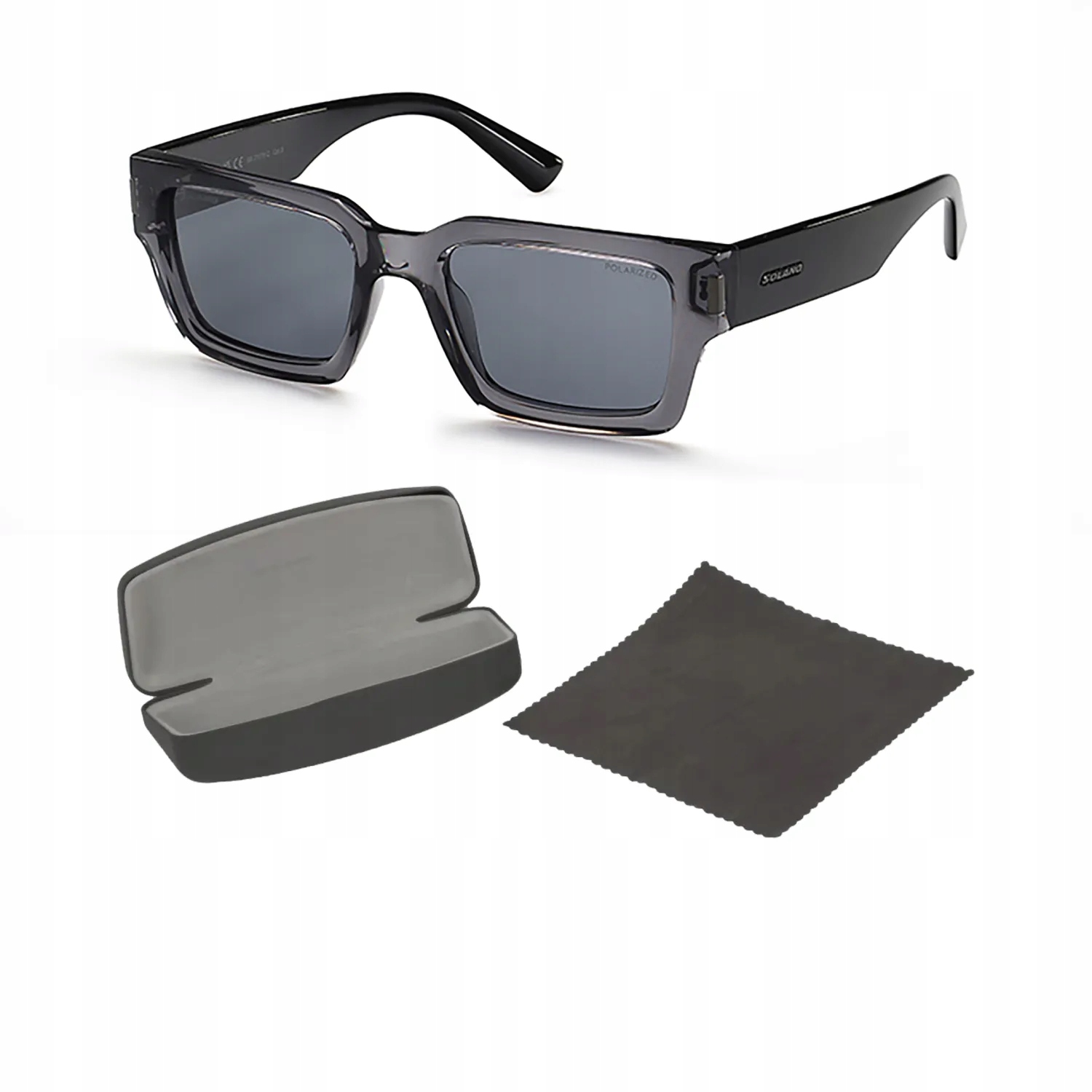 Solano SS21076C Šedé lesklé polarizační sluneční brýle