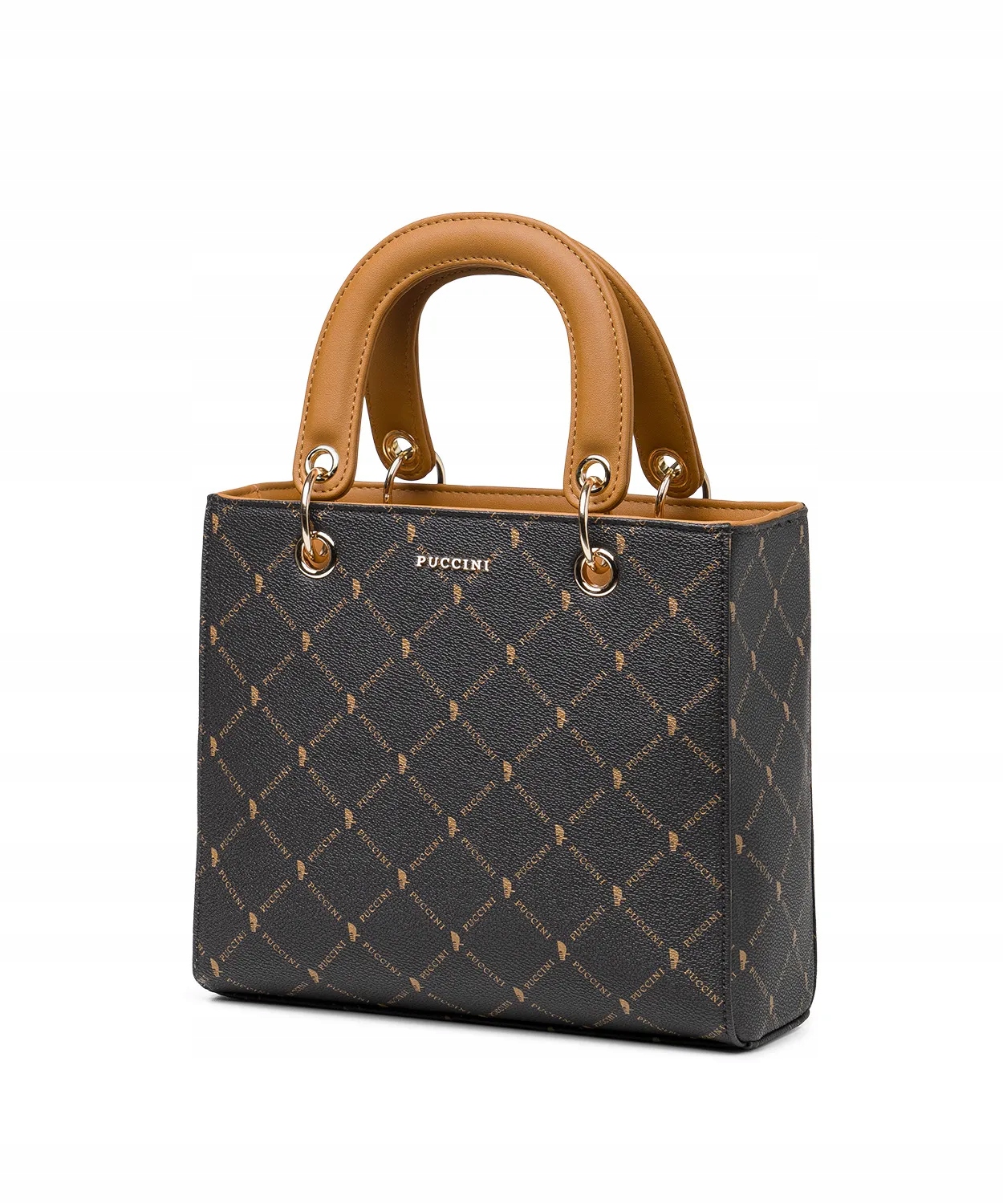 Dámská Kabelka Malá Kufřík Přes Rameno Monogram Puccini Hnědá BLXP0042M-2