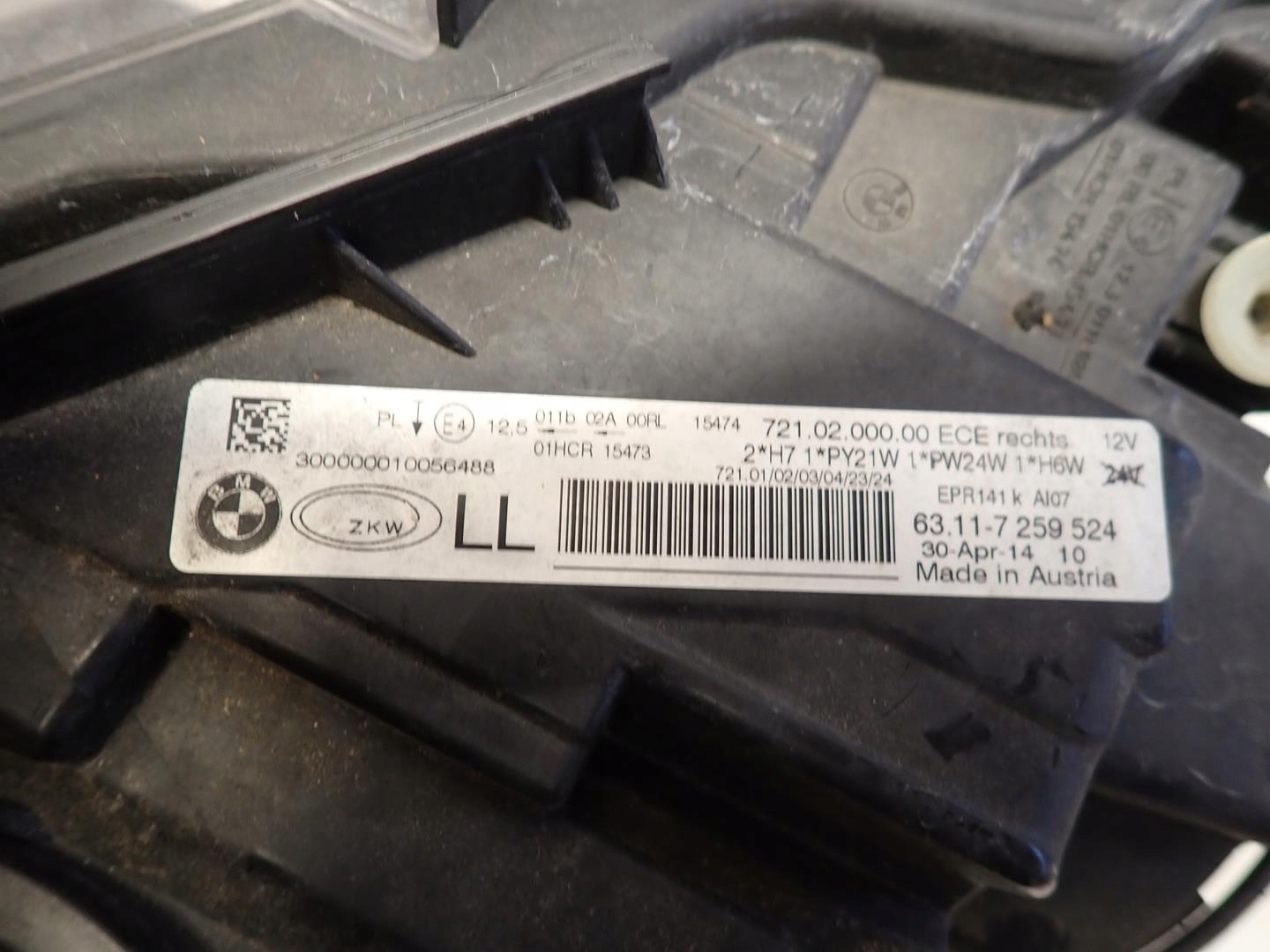 light front front right BMW 3 F30 F31 2011- 7259524