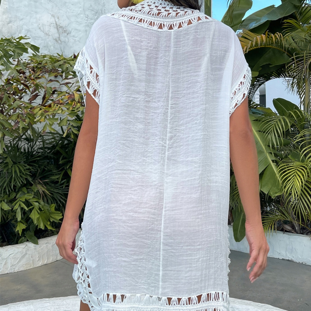 LETNIA TUNIKA PLAŻOWA PAREO SUKIENKA BOHO KOLORY Wzór dominujący bez wzoru