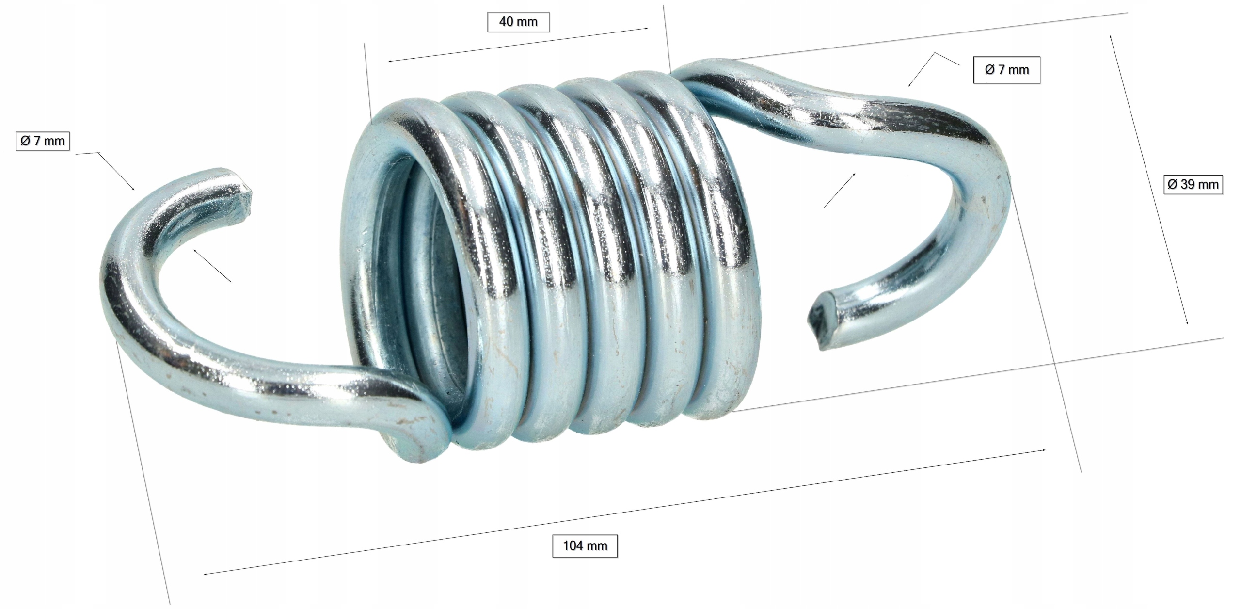 SPRĘŻYNA DO HUŚTAWKI HAMAKA HUŚTAWKOWA HAK 7MM 6ZW Rodzaj mocowanie