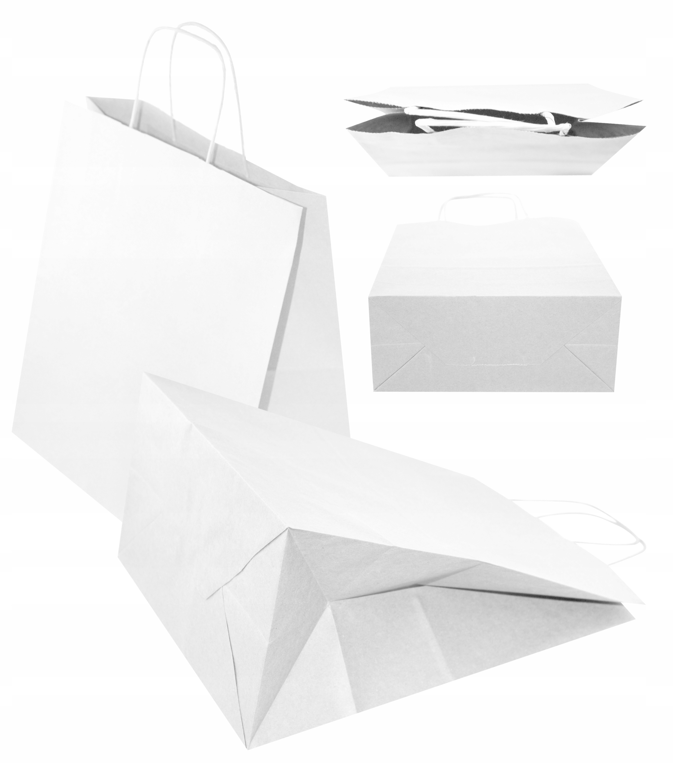 

Torba papierowa Biała 33x16x38 cm 100 sztuk Eko