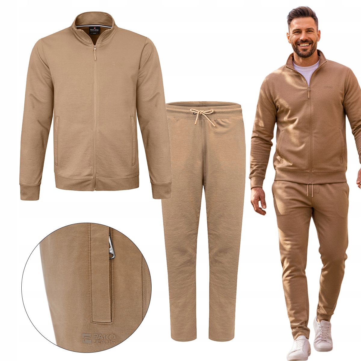 Teplákovka Pánský Komplet 3XL Bavlněná mikina bez kapuce a nezateplené kalhoty