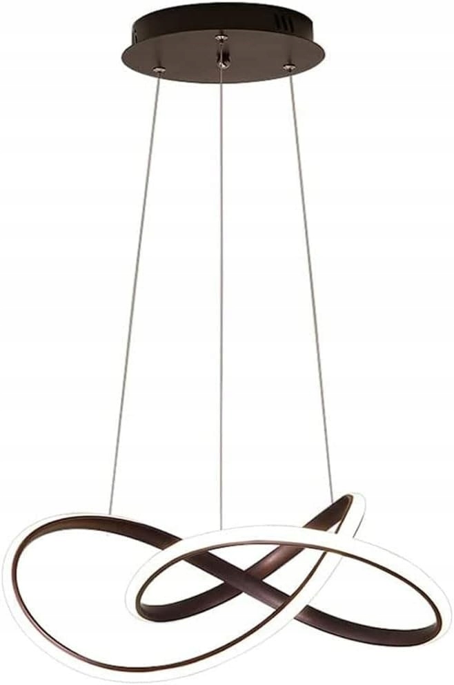 Lampa Sufitowa Led Plafon Wisząca Żyrandol Czarny 3 Pilot