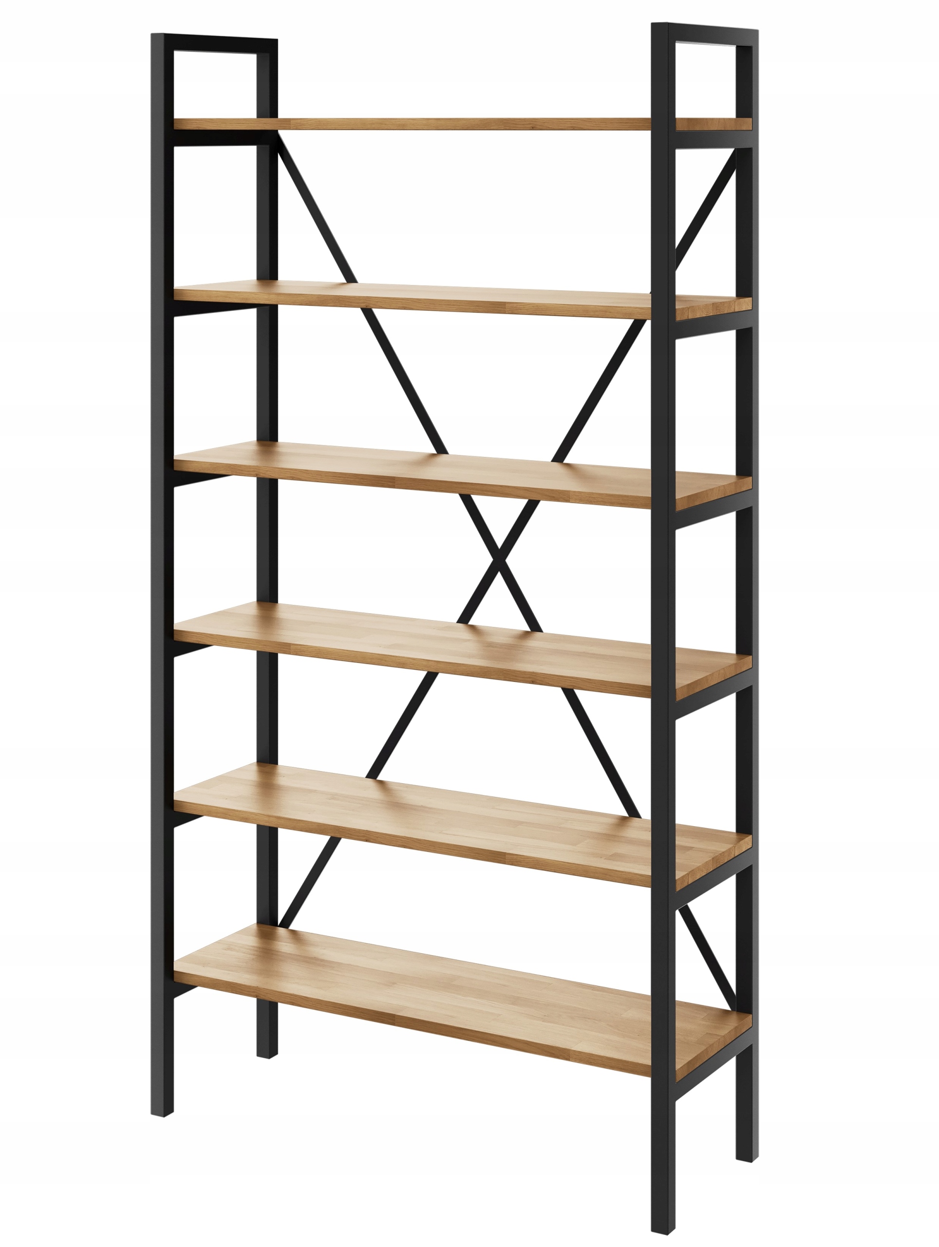 Industriální regál Loft na knihy dub D6-30 100 cm