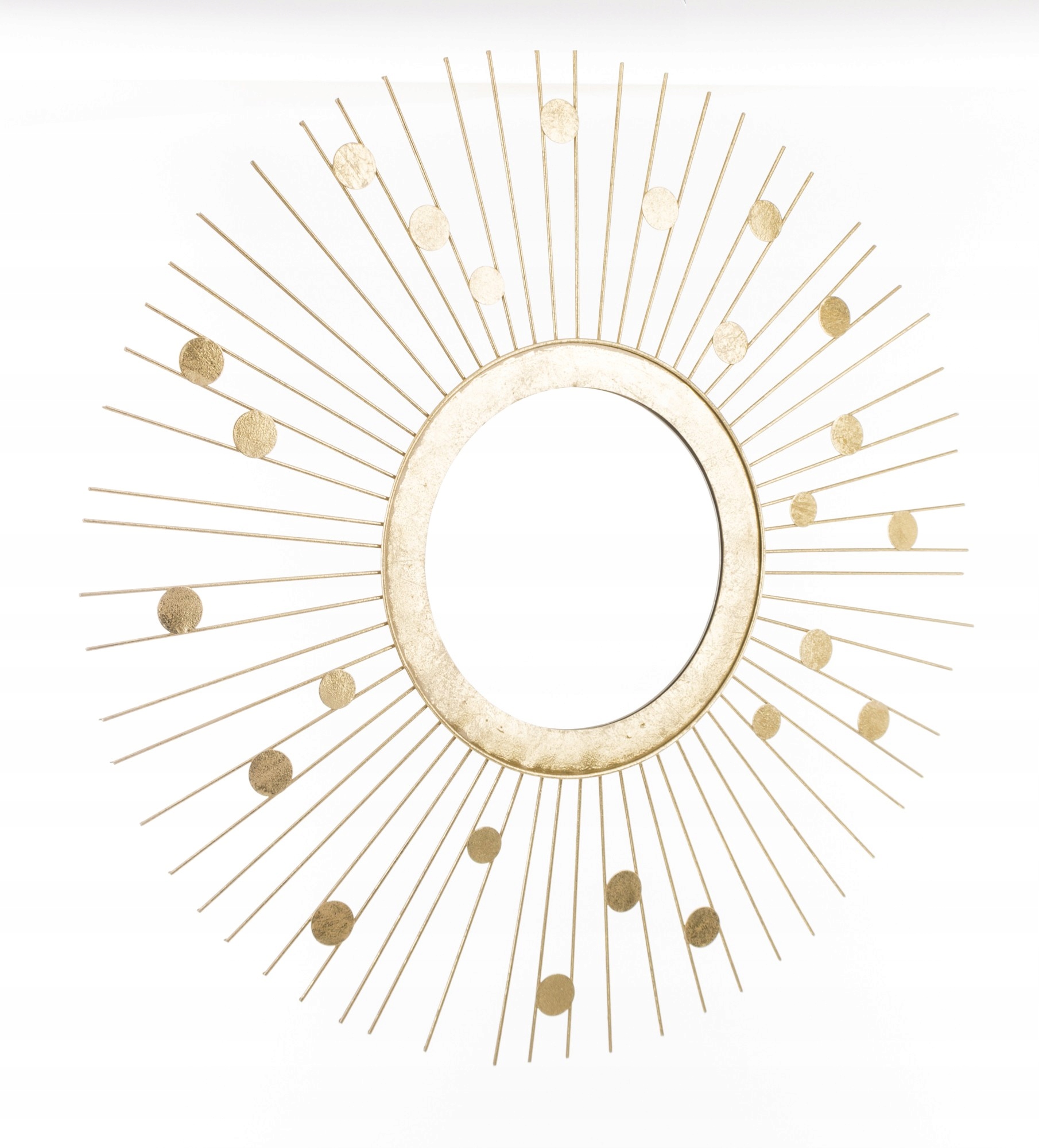 Dekoracja ścienna złota ażurowa lustro duże słońce Typ haczyk