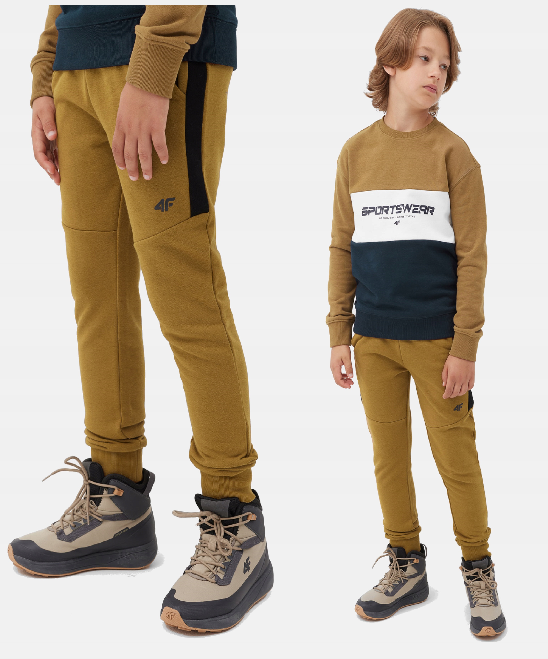 4F SPODNIE CHŁOPIĘCE JOGGERY DRESWOE SPORTOWE DRESY