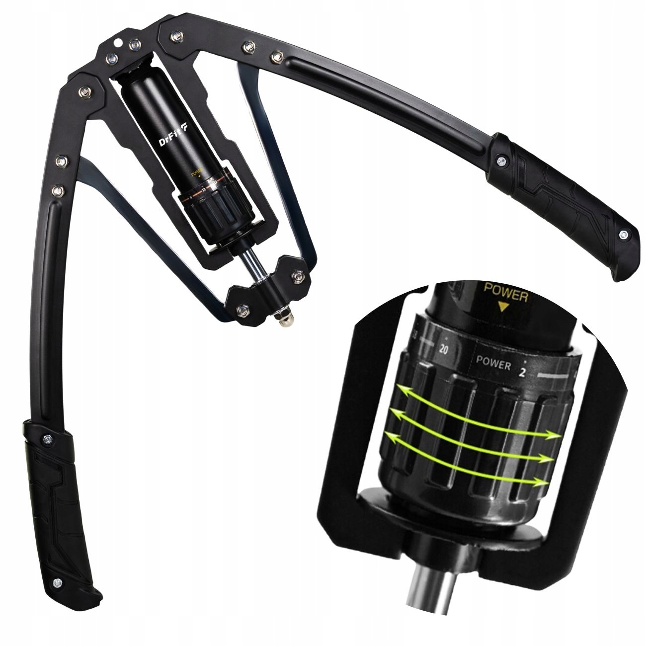 Regulovatelný expandér 10-200 kg Hydraulický stlačovač pro cvičení rukou