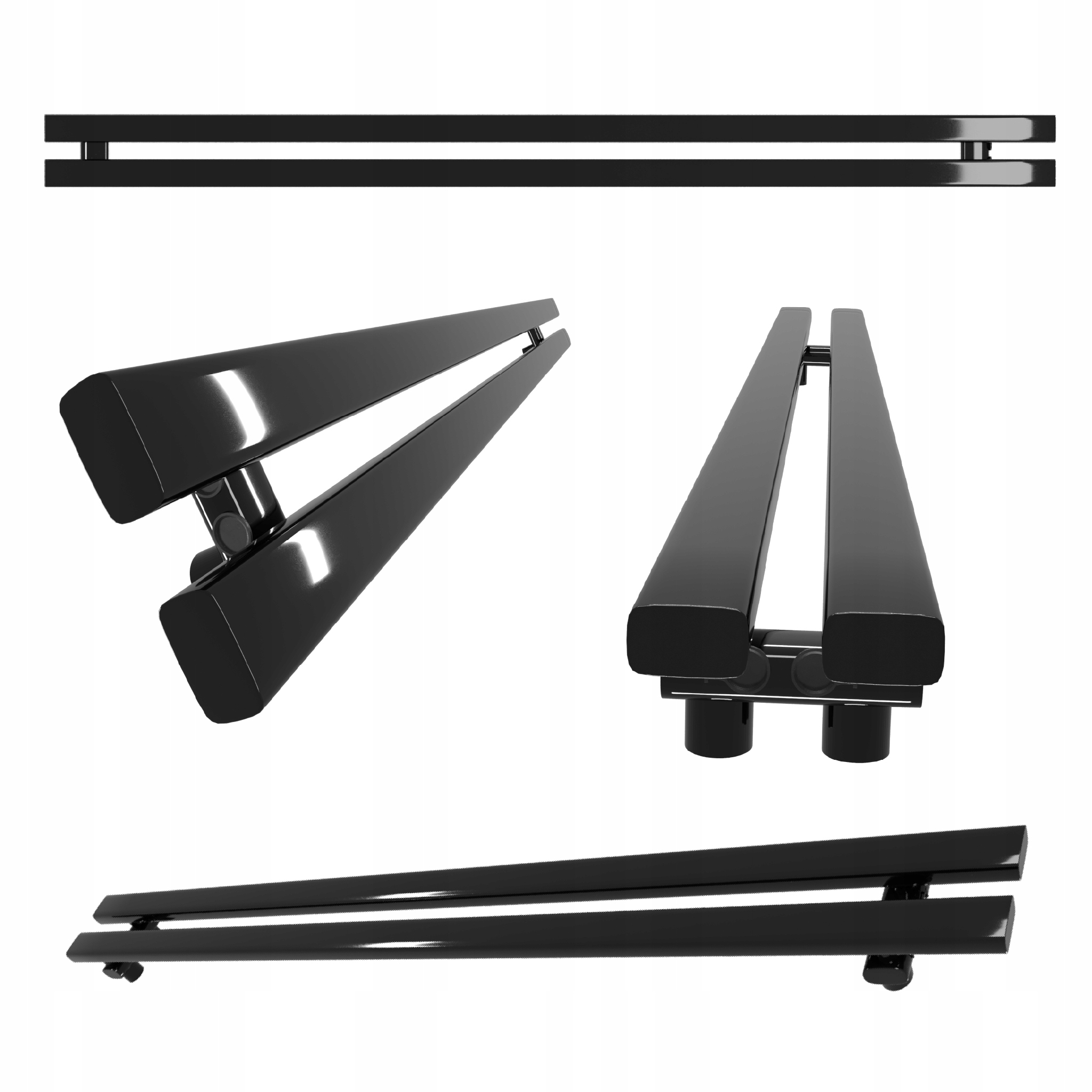 Horizontální Radiátor HORIZONT2 13x140 Černý Lesk