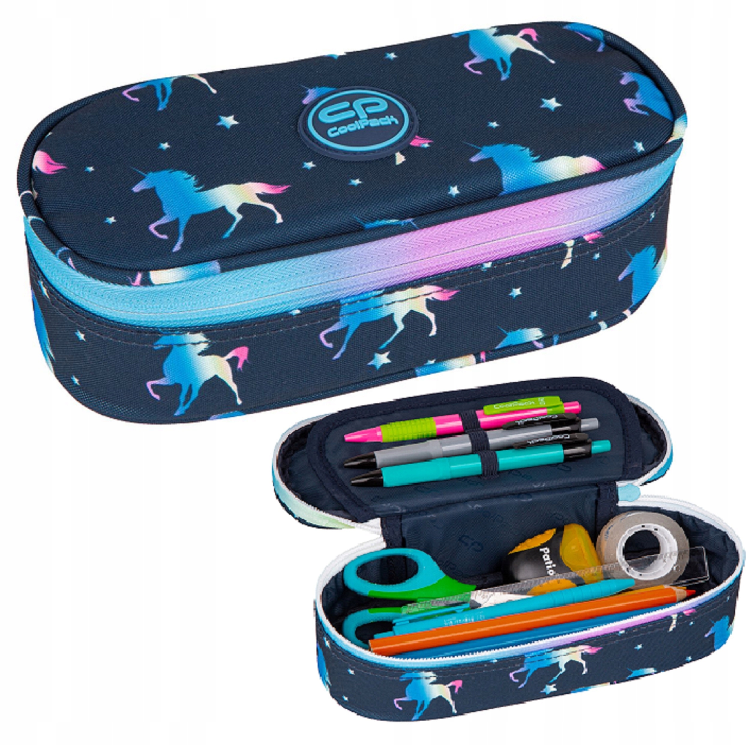 PIÓRNIK SASZETKA TUBA ETUI NA KREDKI jednorożec