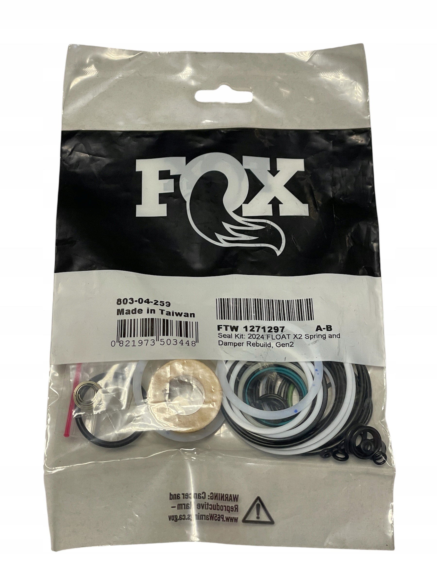 Fox Seal Kit: 2024 Float X2 Spring and Damper Rebuild Gen 2 803-04-259