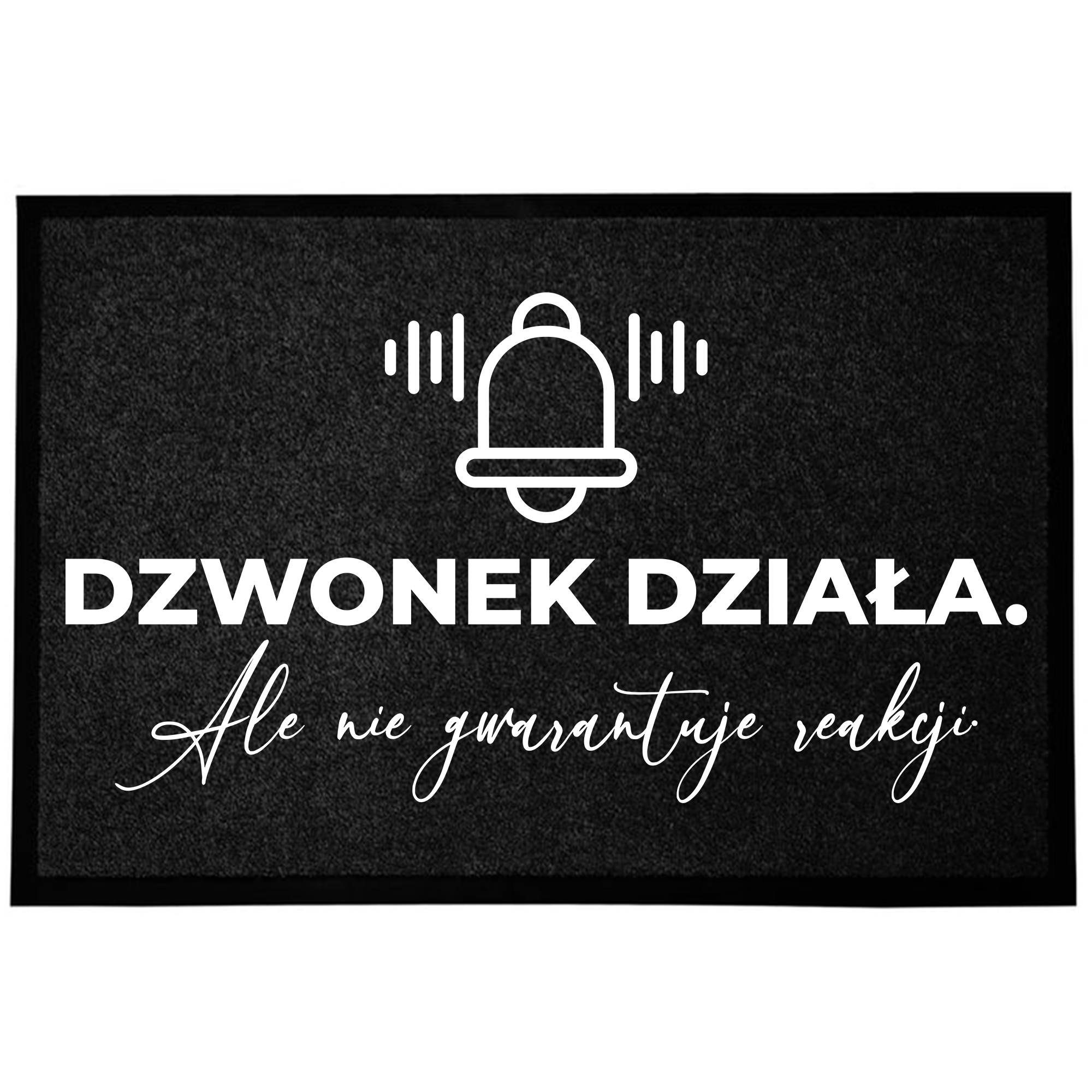 Wycieraczka Wejściowa 40X60CM Zabawna Antypoślizgowa Nadruk Czarna