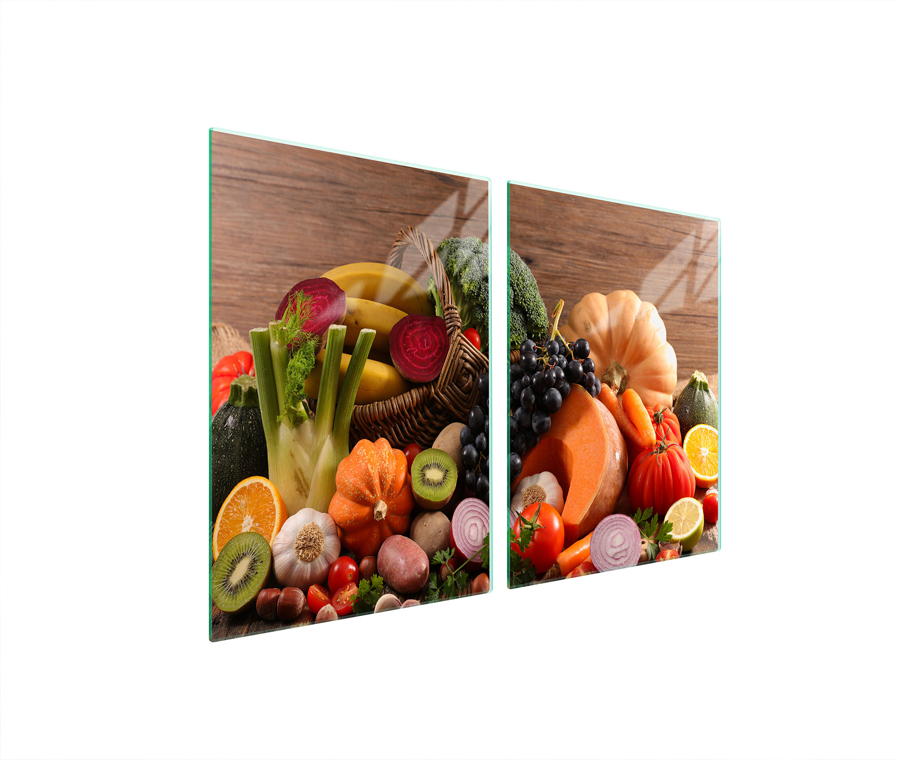 Skleněná Ochranná Deska Do Kuchyně 2x45x52 Jídlo Tvrzené Sklo