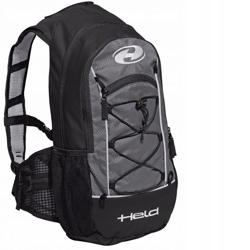 Ручной мотоцикл рюкзак черный / серый 12L