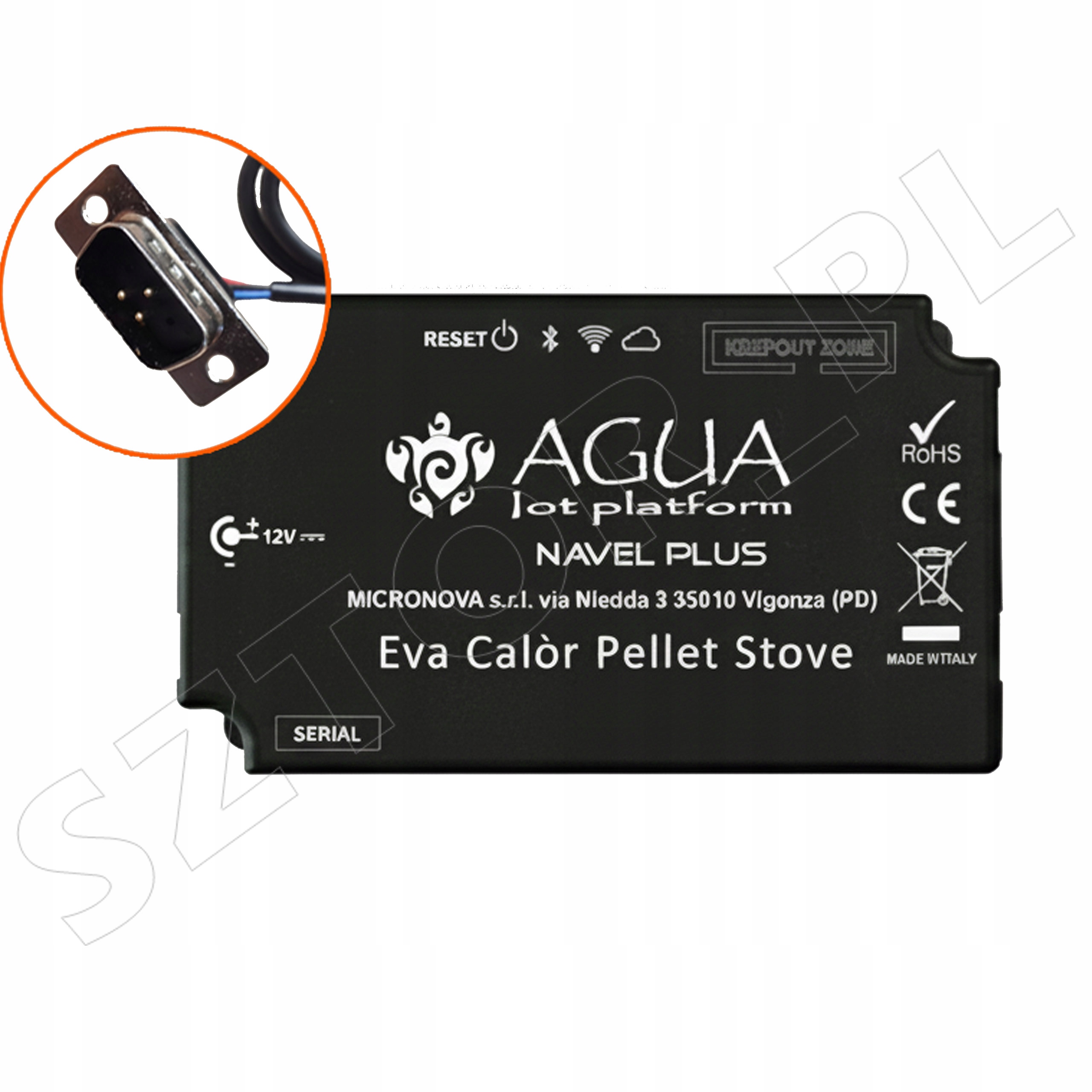 WiFi modul pre pece na pelety Eva Calor Micronova s konektorom RS232