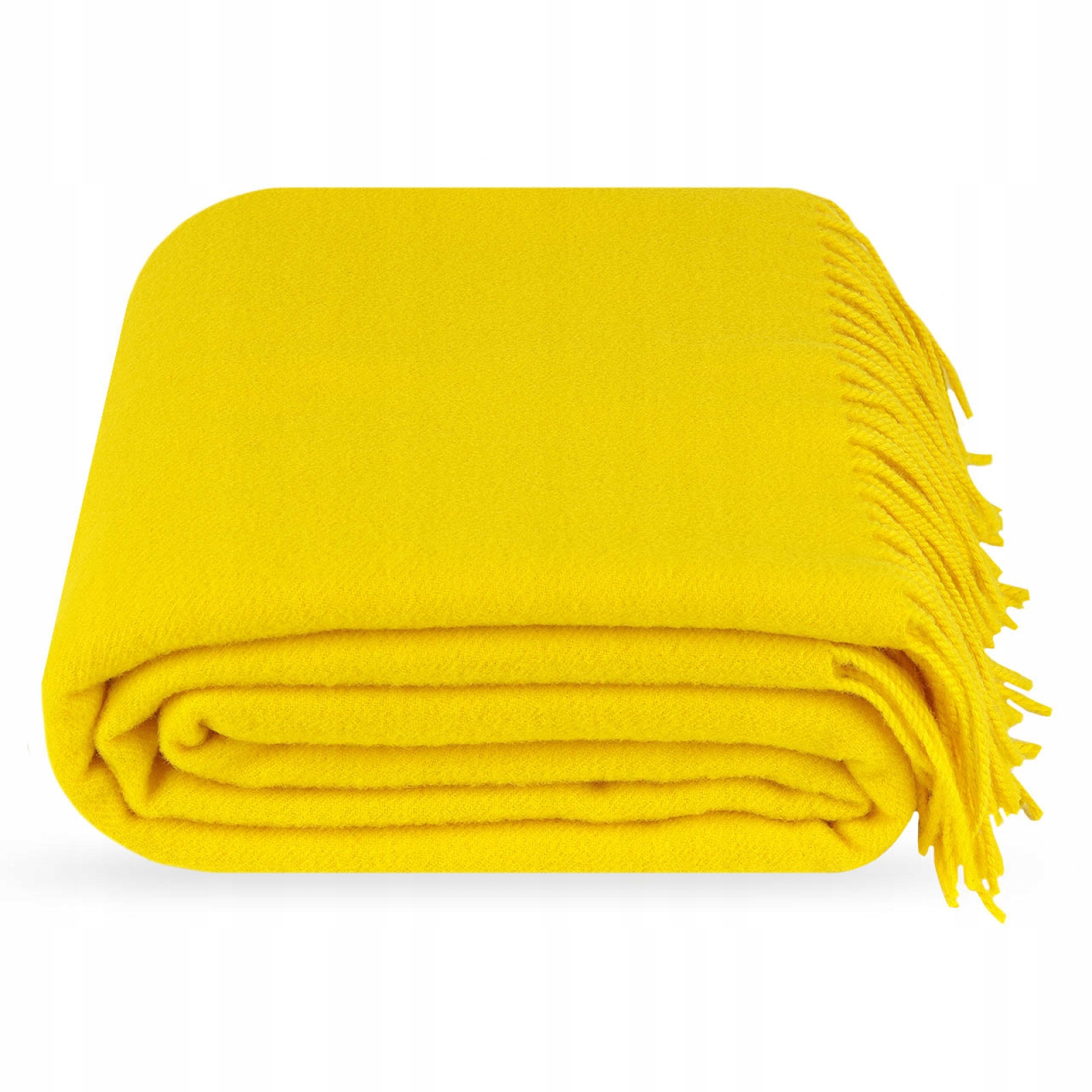 Vlněná deka Teplá rouno 100% Novozélandská vlna Citronová 140×200 cm