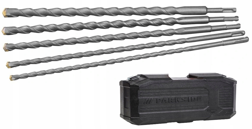 Wiertła Do Betonu Sds Parkside 450 Zestaw 5szt Walizka 45cm 10/12/16/18/20
