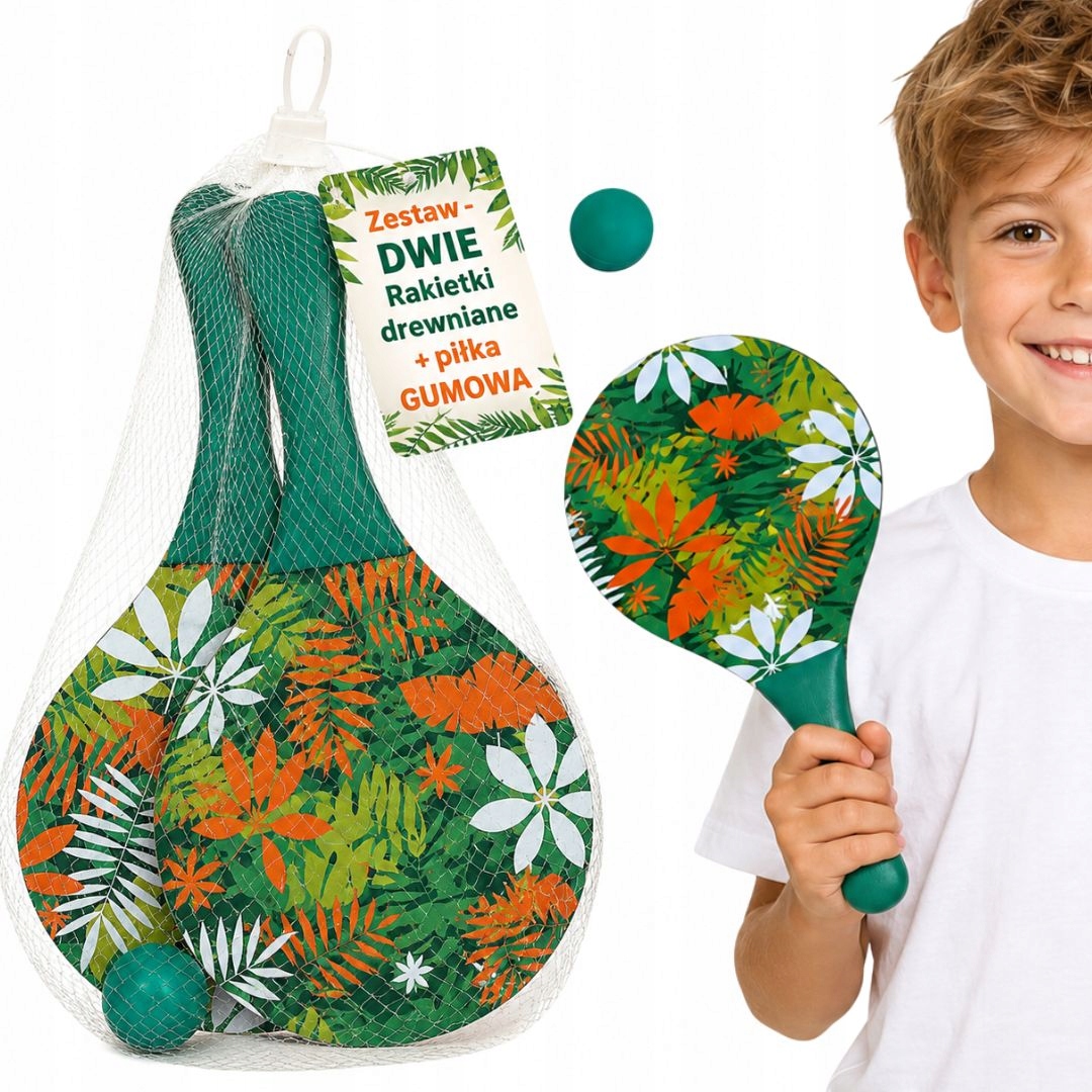 Paletki Rakietki Do Tenisa Plażowego Plażowe Drewniane Gry Na Plaży Piłka