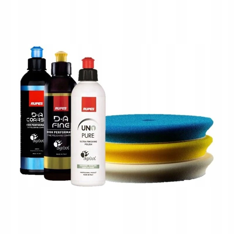 Pasta Polerska Zestaw Rupes DA Pady 3x250ml