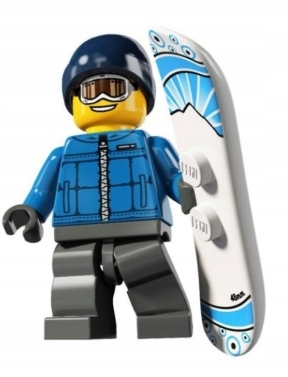Lego Snowboarder COL05-16 Nová Figurka Sáček Unikát Série 5