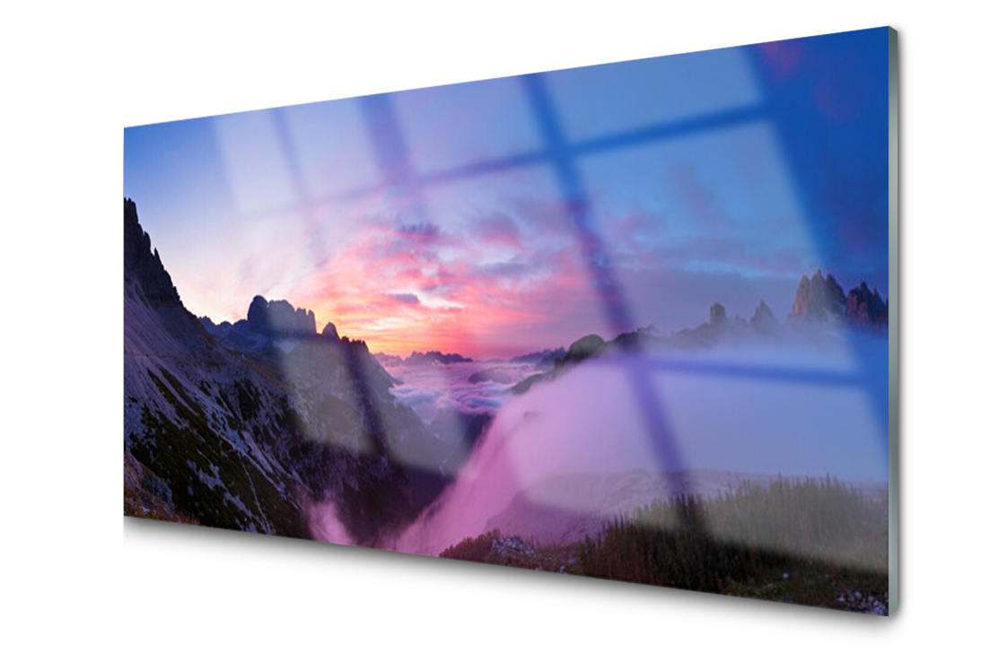 

Panel szklany Płytka Mgła Góry Wschód 140x70