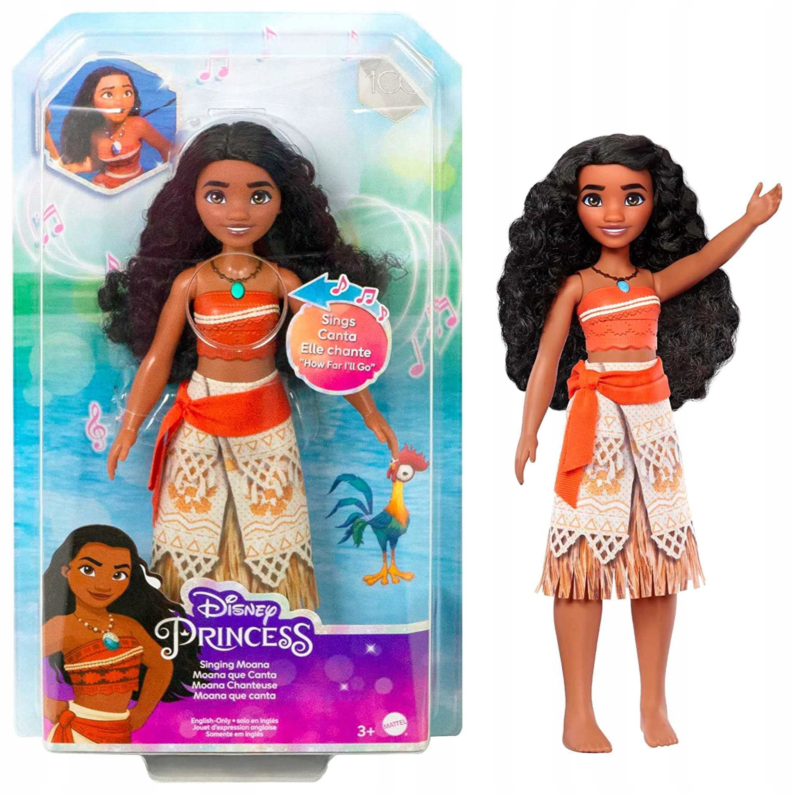 Disney Vaiana 2 Śpiewająca Lalka Moana HLW16 Mattel