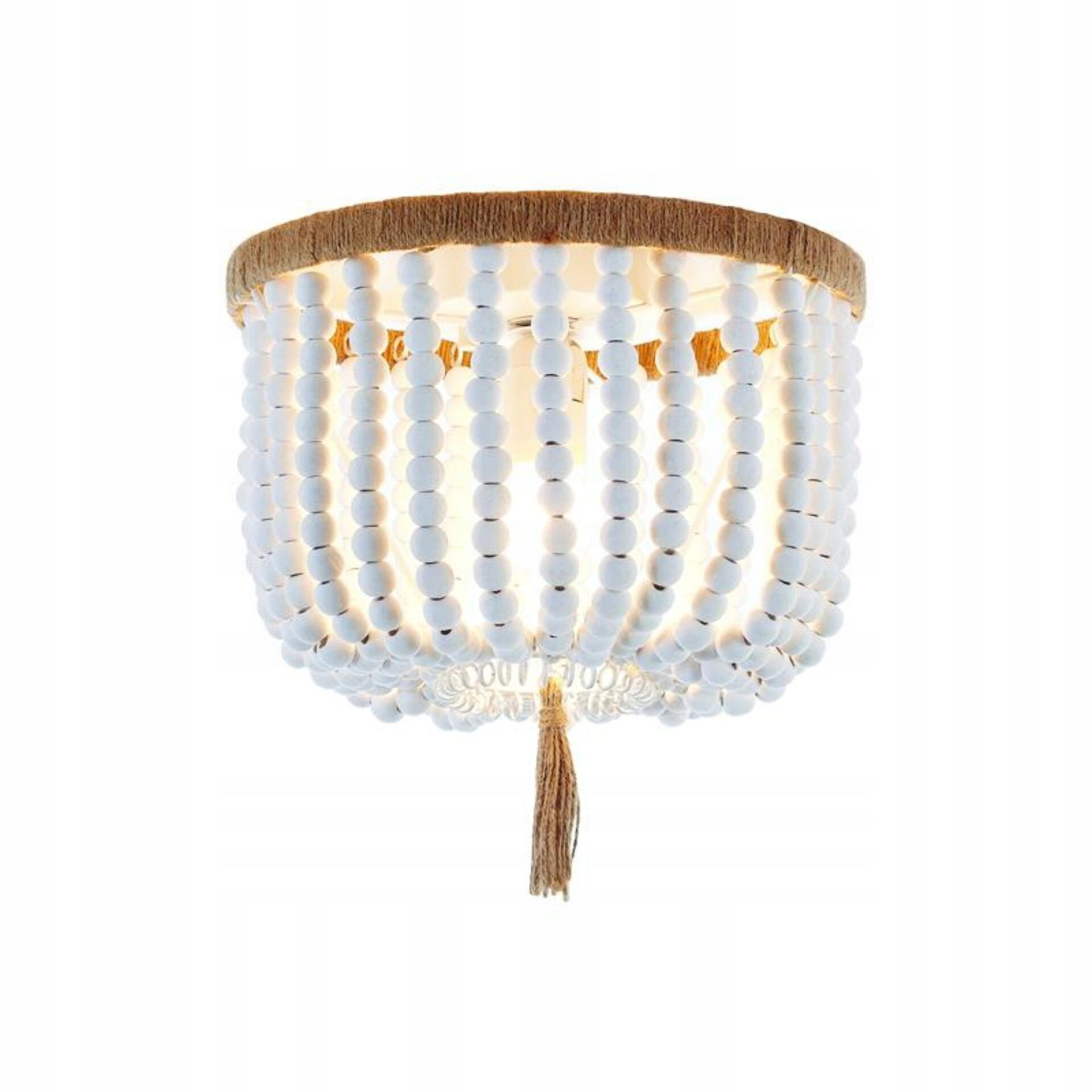 Aca Lighting stropné svietidlo 1XE27 Spetses drevené guličky IP20 ML127051P