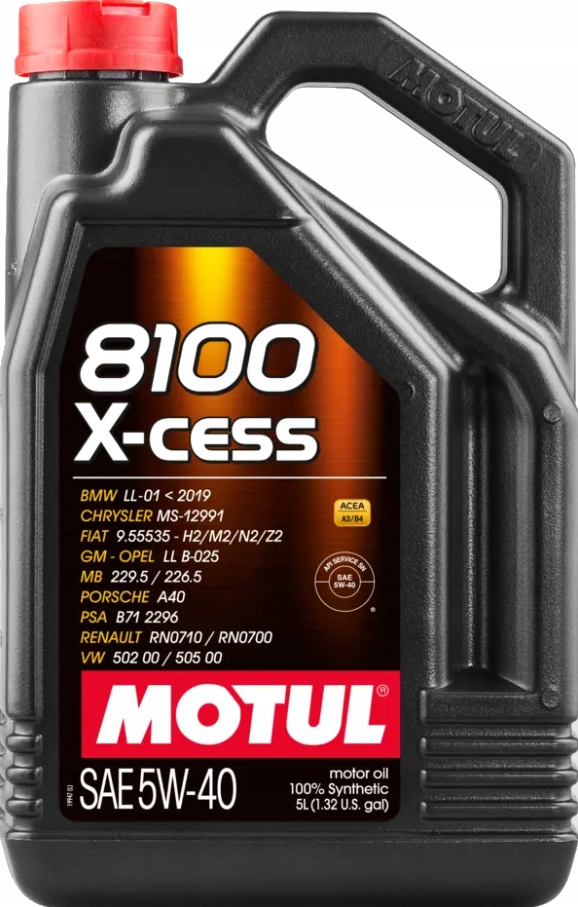 Olej silnikowy syntetyczny Motul 8100 X-cess 5W40 5L