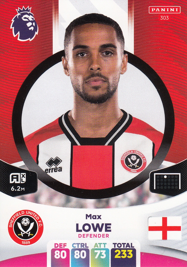 Panini Premier League 2024 Sheffield United Lowe 303