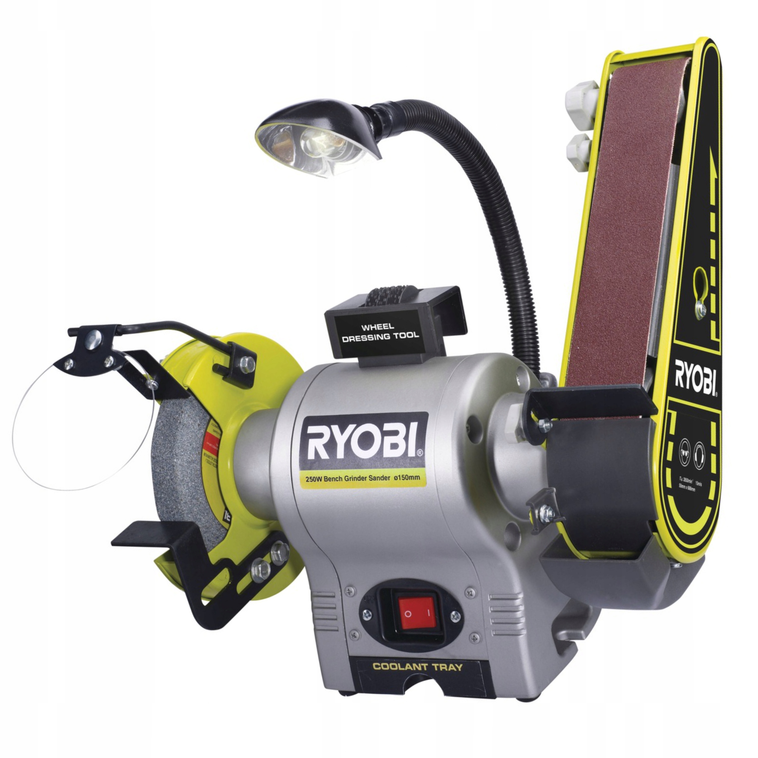 RYOBI RBGL250 W SZLIFIERKA PROSTA STOŁOWA KAMIENOWA TAŚMOWA