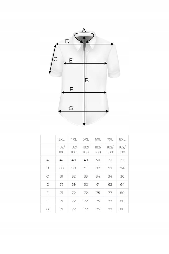 Duża Koszula Męska Elegancka Wizytowa do garnituru Duże rozmiary K740 Kolor biały
