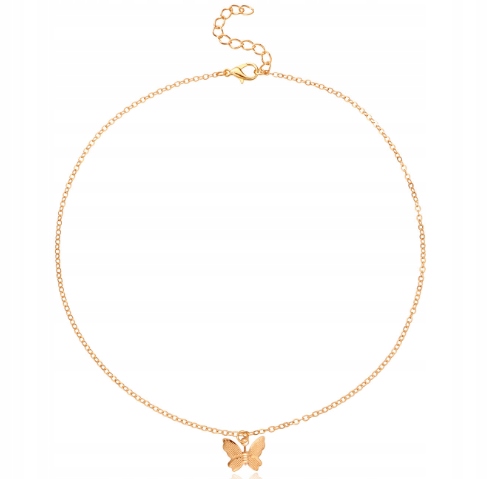 

Naszyjnik Choker Złoty Zawieszka Motylek