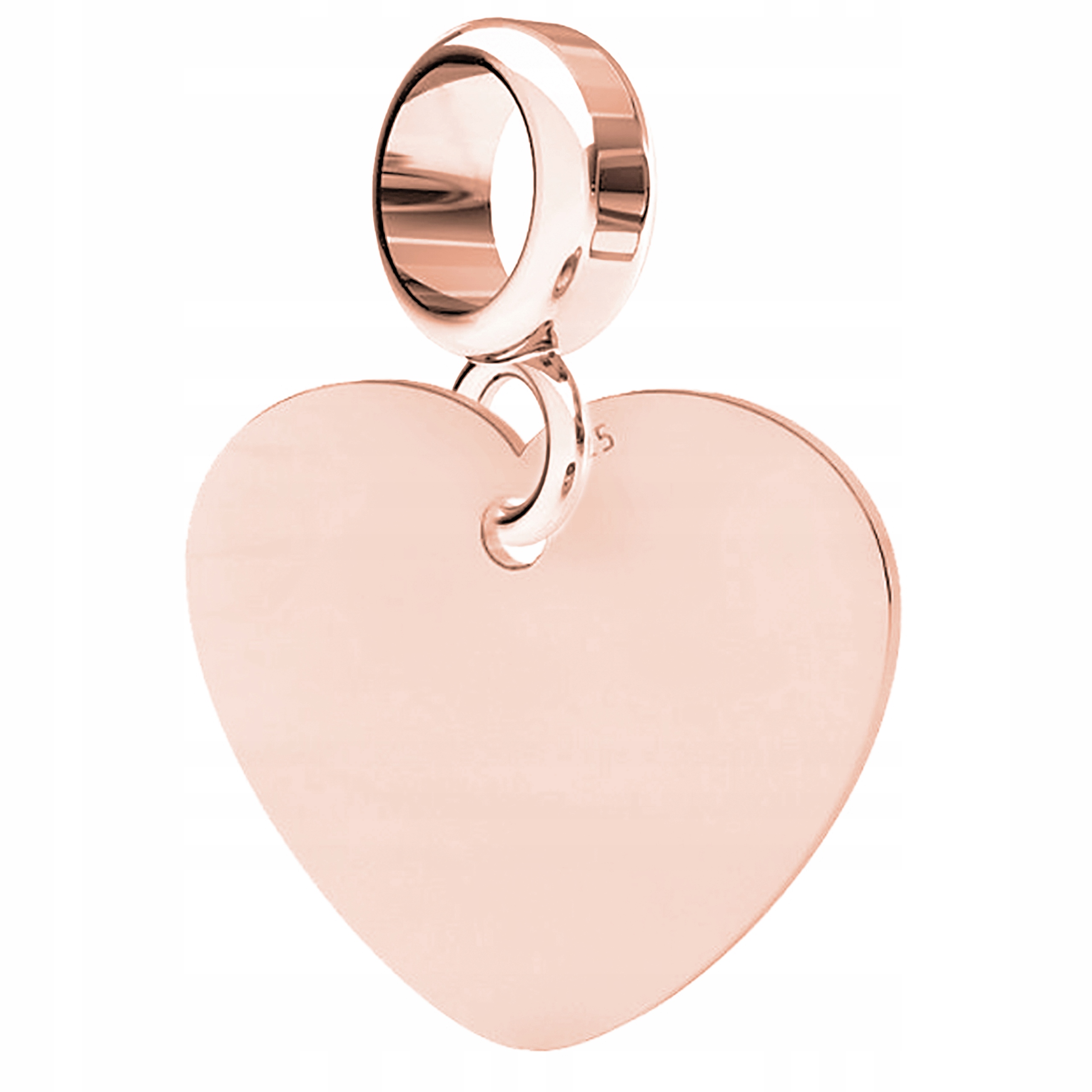 Přívěsek Blaszka Srdce růžové zlato S925
