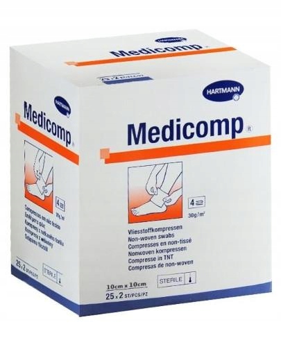 

Hartmann Medicomp kompresy jałowe 10x10cm 25x2szt