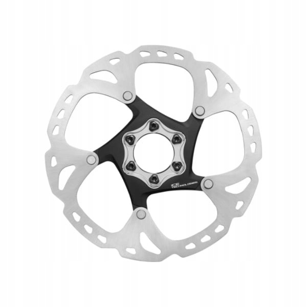 Shimano Disc Rotor Deore Xt Rt86 6 Bolts 180 Mm, Black Silver