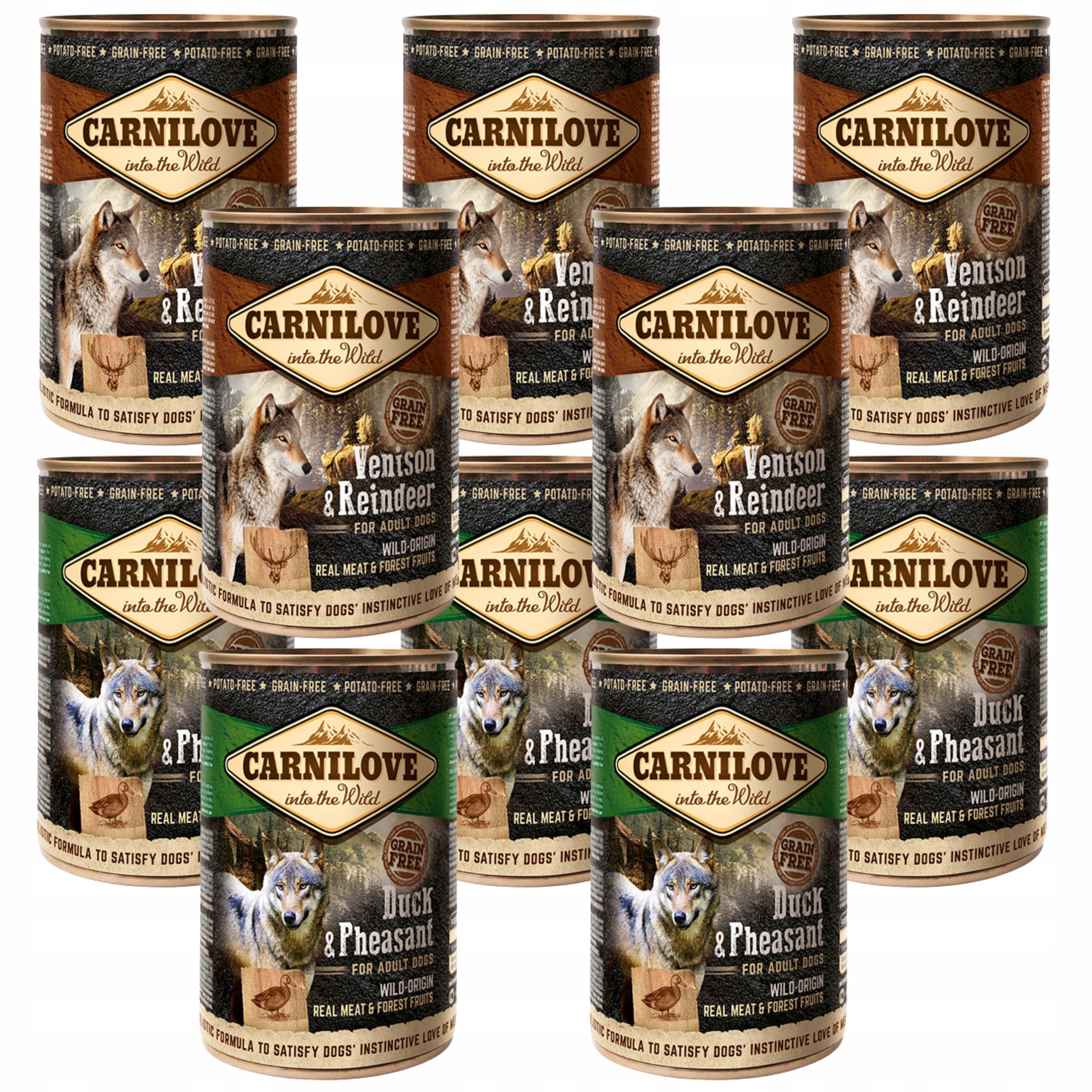 Levně Carnilove Wild Meat krmivo pro psy mix chutí 10 x 400 g