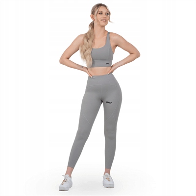 Sfd Wear Legginsy Smooth High S Szare Treningowe Wysoki Stan Na Siłownię