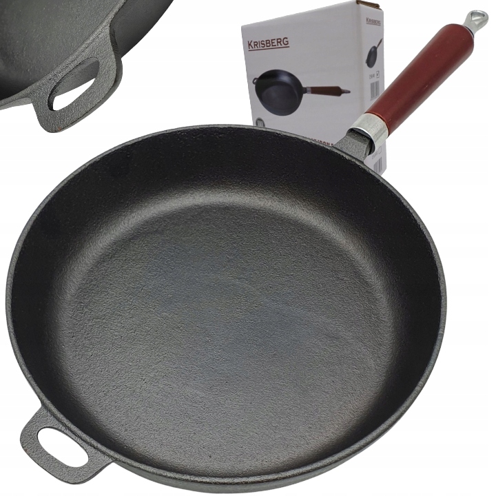 

Patelnia 20 cm Żeliwna Głęboka Indukcja Gaz Ciężka