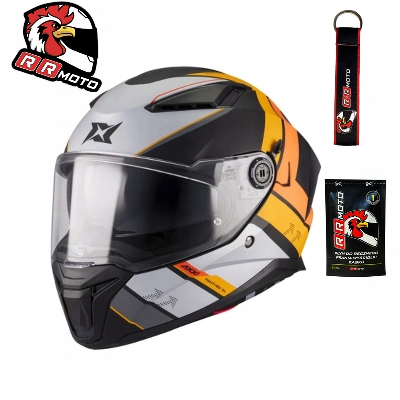 Helma Axxis Panther Sv Valve B4 Matt žltá oranžová šedá čierna Darčeky