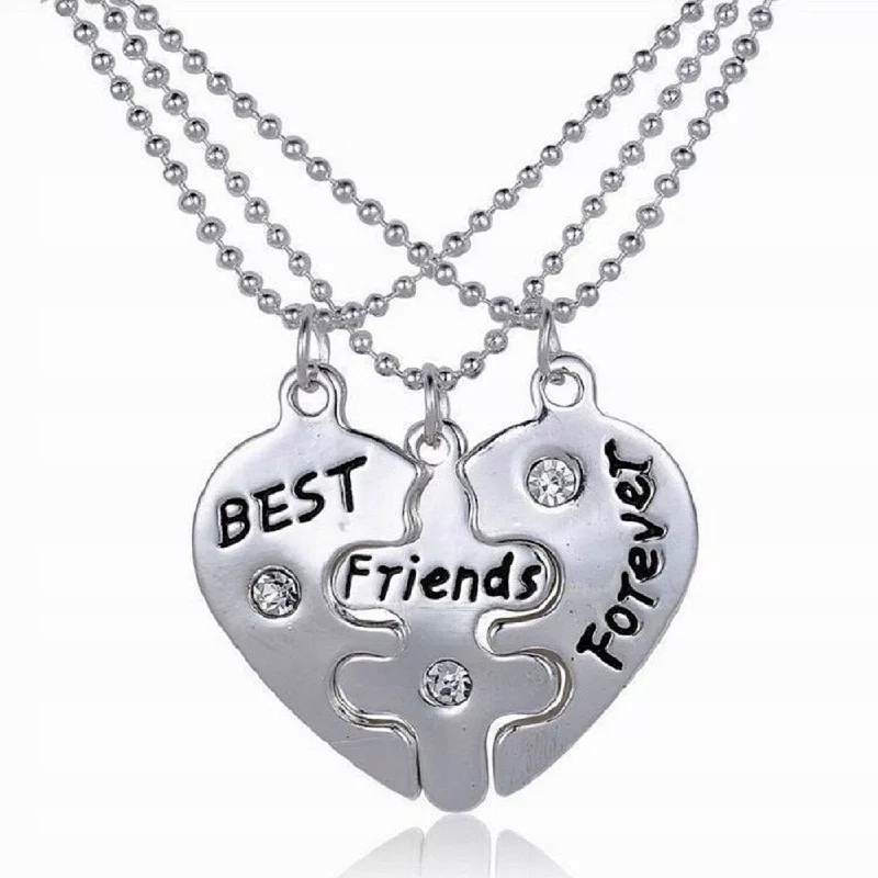 

Naszyjnik Best Friends Forever trio triangle Serce
