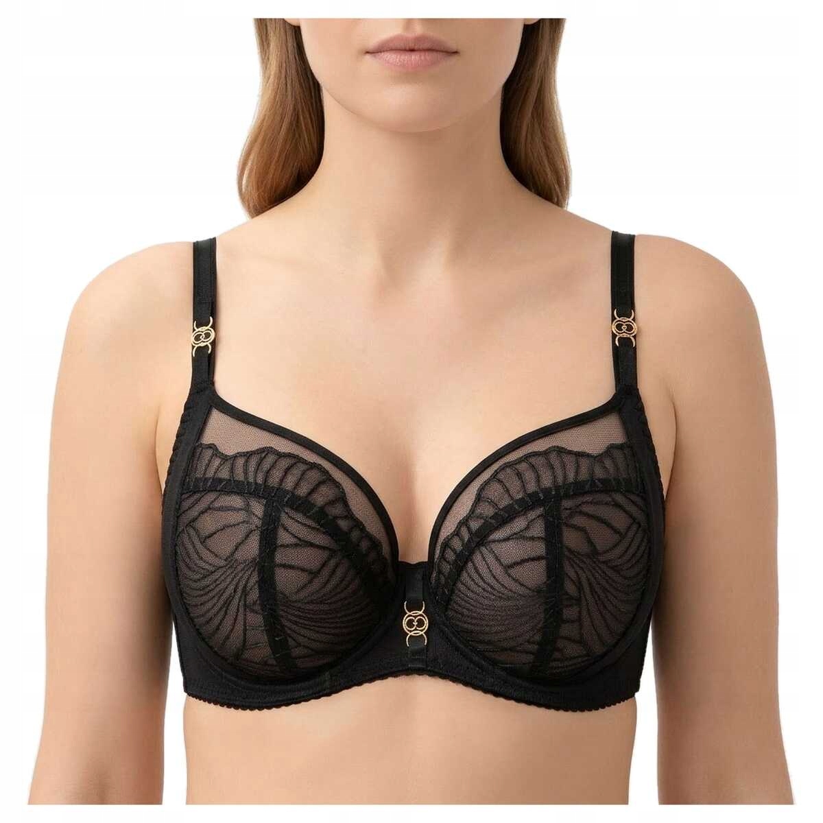 Gorsenia Podprsenka měkká s výšivkou soft Lotta 007 černá 65J