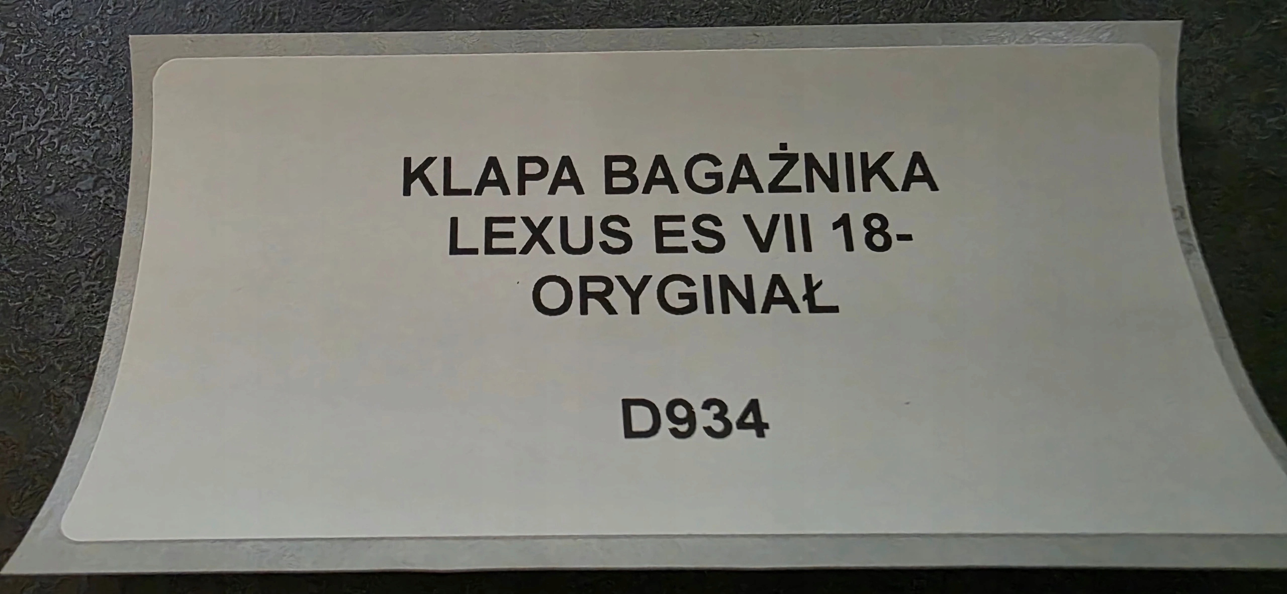 trunk door boot SPOILER LEXUS ES VII 18- original