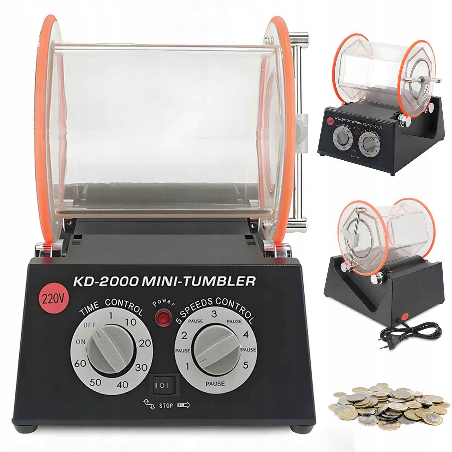 Leštící Buben, Stroj Na Leštění Šperků, 5 Nastavitelných Režimů 60 W