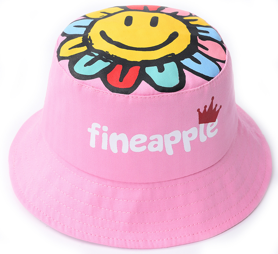 

48-50 Kapelusz Kwiatek letni bawełniany Różowy be