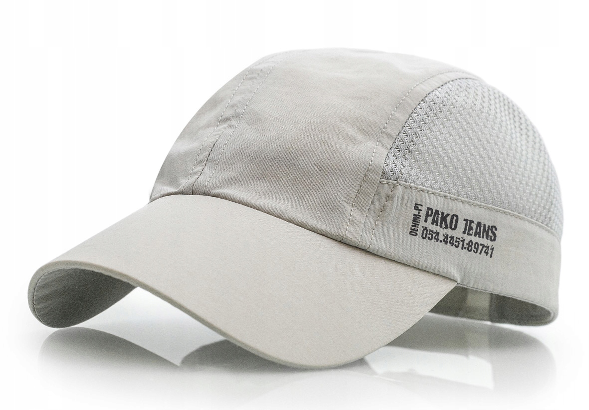 

Sportowa czapka letnia z daszkiem Popiel siatka