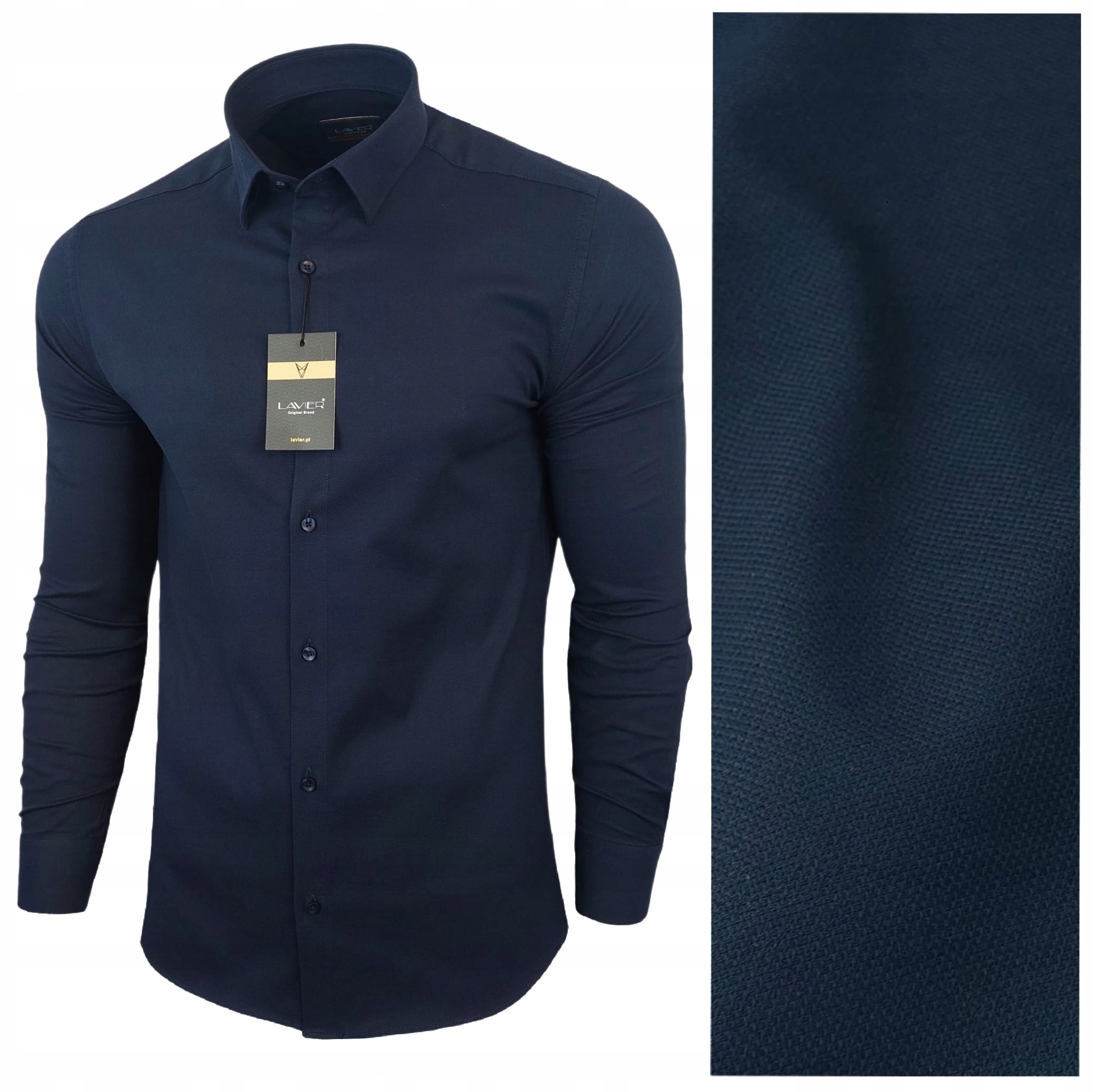 Pánská košile Lavier Námořnická Modrá Oxford – elegantní klasická bavlna, vel. XXL